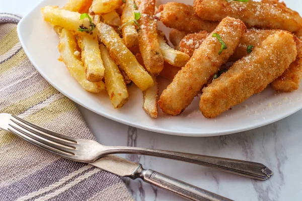 Fish Sticks French Fries — Stock Photo, Image