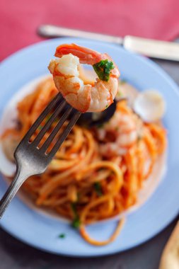 Deniz Ürünleri Makarna Pescatore