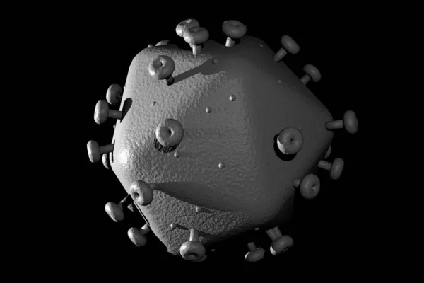 Ilustración Generada Las Células Del Virus Del Sida Para Ciencia — Foto de Stock