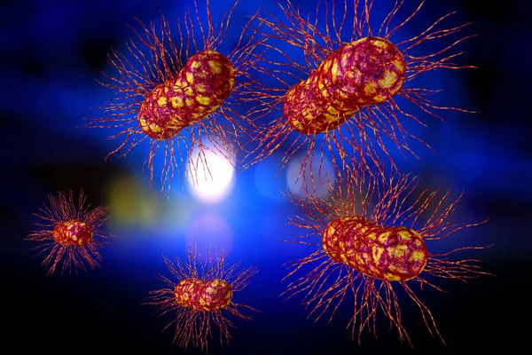 Escherichia Coli Noto Anche Come Batteri Ecoli Scienze Della Salute — Foto Stock