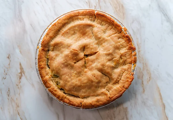 Tarte Poulet Maison Croustillante Feuilletée — Photo