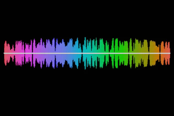 五颜六色的视觉霓虹灯声波 图抽象背景 — 图库照片