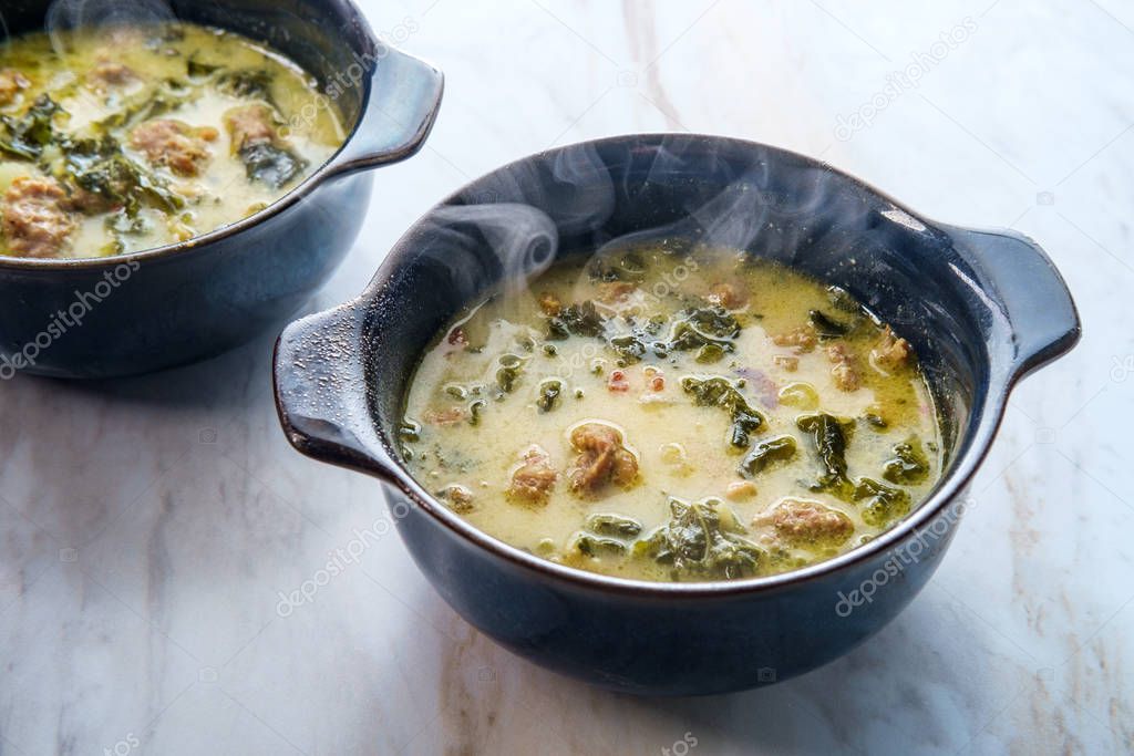 Sausage and kale zuppa toscana italian creamy soup