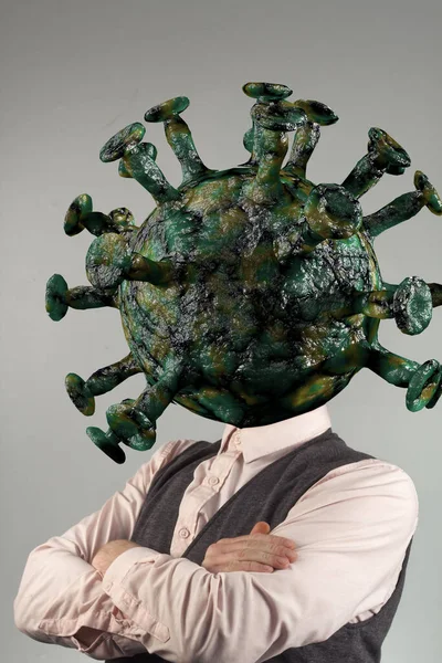 Ignorant Businessman Doesn Know Has Deadly Coronavirus — Stock Photo, Image