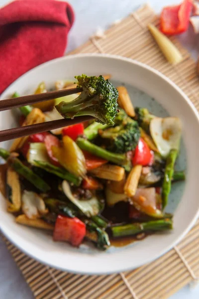 Budda Delight Sauteed Mixed Chinese Vegetables Gluten Free — Stock Photo, Image
