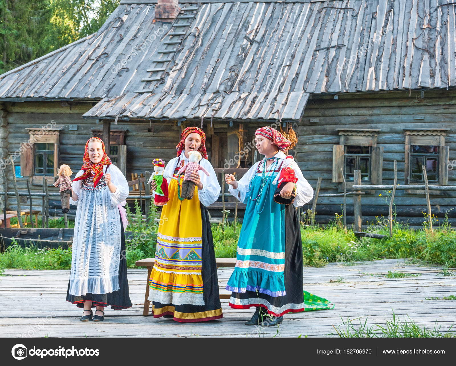 Russian Folklore Festival Museum Village Vasilevo Tver Region Russia ...