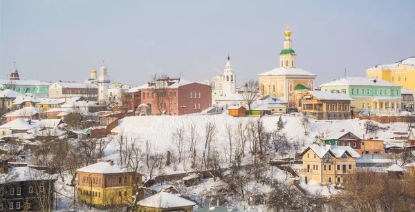 Pohled Zimní Starobylé Město Zlatého Kruhu Ruska Vladimir — Stock fotografie