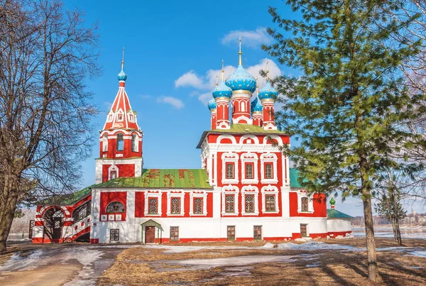 Anello Oro Della Russia Antica Città Uglich Primavera Chiesa Tsarevich — Foto Stock