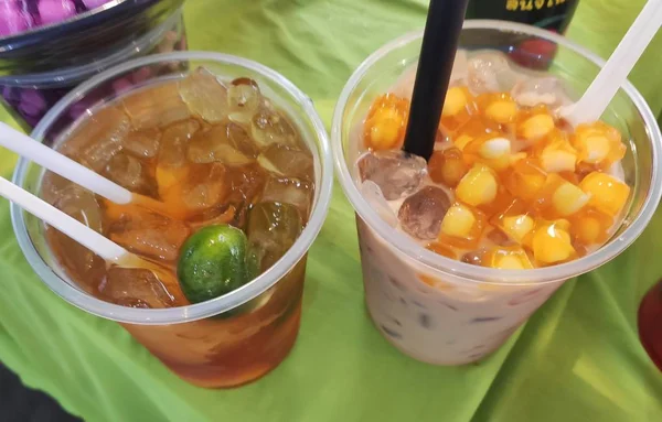Bubble Tea Berühmten Taiwanesischen Milchtee Mit Tapioka Perle Karamellisieren Zucker — Stockfoto