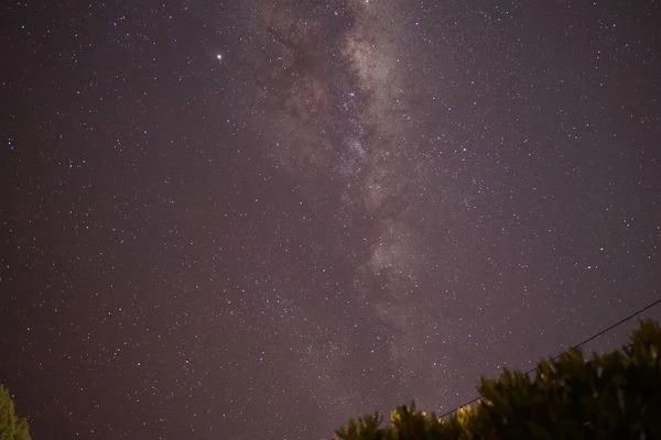 Vía Láctea Con Aurora Austral Astronomía Abstracta Astrofotografía Galaxia Clara — Foto de Stock