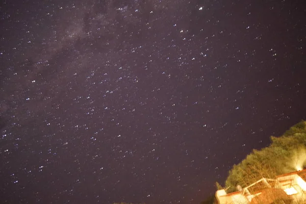 Vía Láctea Con Aurora Austral Astronomía Abstracta Astrofotografía Galaxia Clara — Foto de Stock