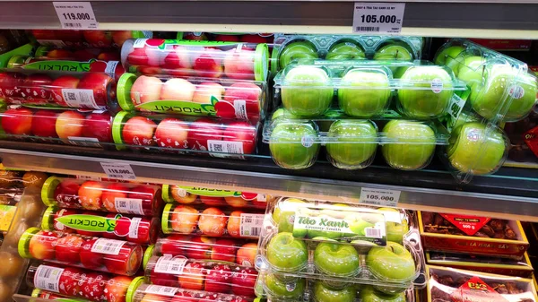 Saigon Vietnam May 2019 Fresh Fruits Supermarket Shelf — Stock Photo, Image