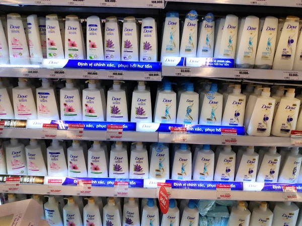 Hochiminh City Vietnã Julho 2019 Produtos Shampoo Variedade Prateleira Supermercado — Fotografia de Stock