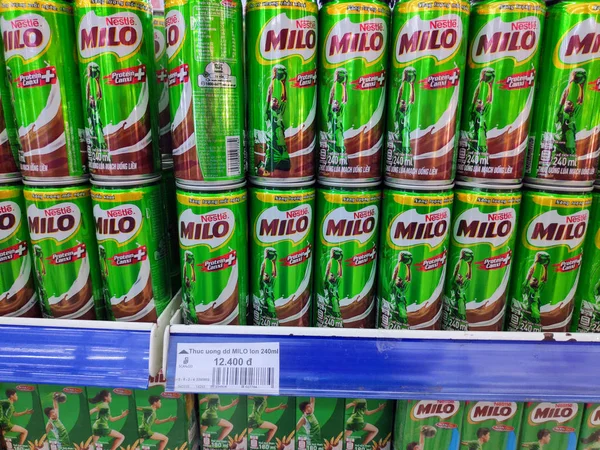 Saigon Vietnam May Milo Can Chocolate Malt Powder Mixed Hot — Stock fotografie
