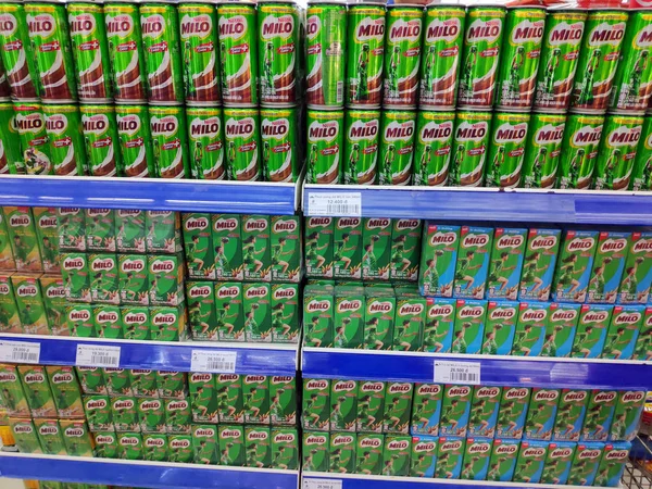 Saigón Vietnam May Milo Puede Chocolate Malta Polvo Mezclado Con —  Fotos de Stock