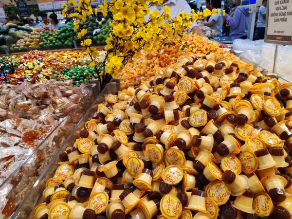Saigón Vietnam Mayo 2019 Deliciosos Dulces Variados Para Día Navidad — Foto de Stock