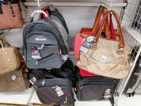 Saigão Vietnã 1May Belas Lojas Mochila Colorida Com Várias Bolsas — Fotografia de Stock