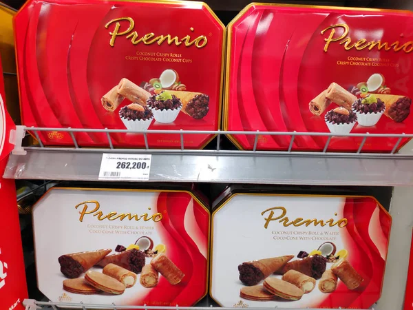 Saigón Vietnam Diciembre 2019 Varias Marcas Galletas Galletas Precio Asequible —  Fotos de Stock