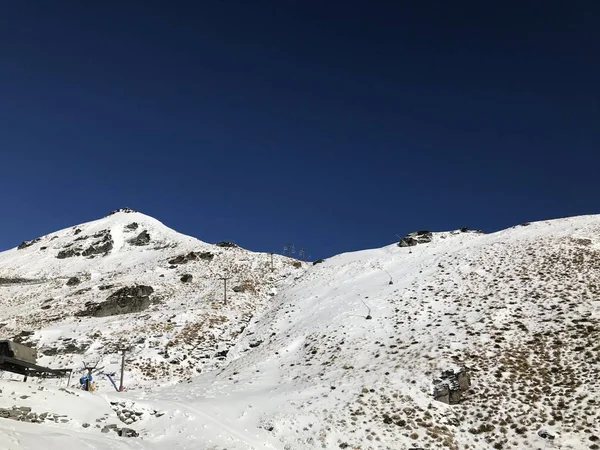 Remarkable Ski Field Heavy Snow Thick Layer Top Mountain People — 스톡 사진