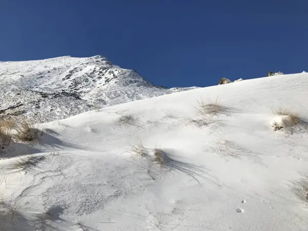 Remarkable Ski Field Heavy Snow Thick Layer Top Mountain People — 스톡 사진