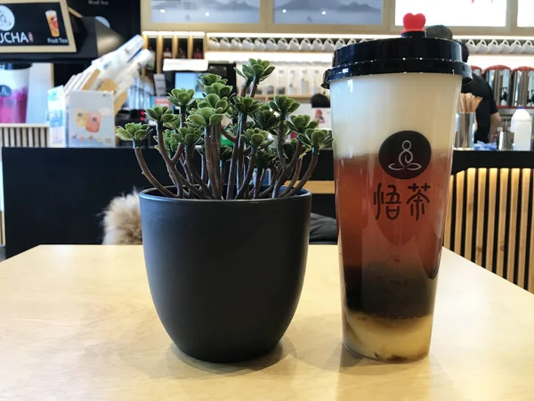 Queenstown New Zealand 1May Wucha Bubble Tea Famous Taiwanese Milk — стокове фото