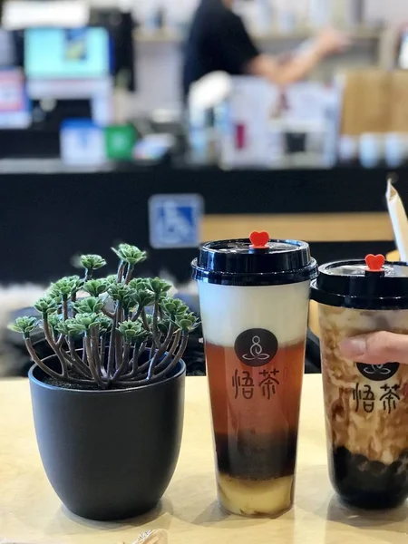 Queenstown Neuseeland Mai Wucha Bubble Tea Berühmter Taiwanesischer Milchtee Mit — Stockfoto