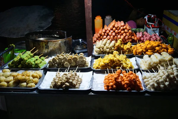 Frutos Mar Polvo Picantes Grelhados Carne Buffet Churrasco Com Vegetais — Fotografia de Stock