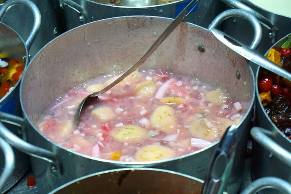 Che Thai Νόστιμο Γλυκό Επιδόρπιο Σούπα Φρούτα Καρύδας Jackfruit Agar — Φωτογραφία Αρχείου