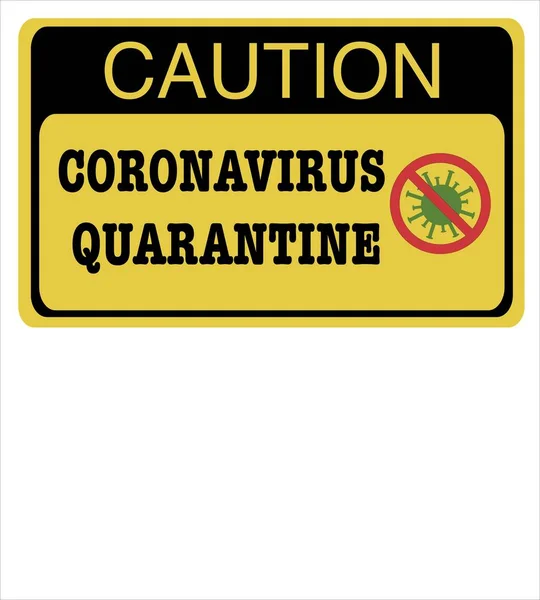 CAUTION dikdörtgen işareti sarı siyah Coronavirüs. Çin 'de COVID-19 salgınını durdurun. Hızlı solunum enfeksiyonu yayılıyor. 