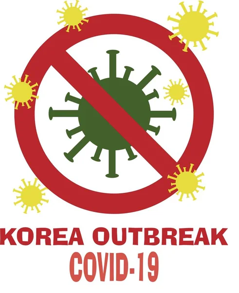Vektor Tanda Berhenti Epidemi Coronavirus Covid Cina Menyebar Begitu Cepat - Stok Vektor