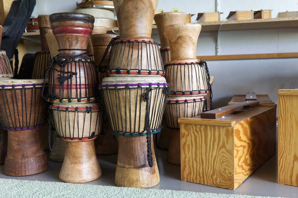 Instrumentos Percusión Una Sala Clase — Foto de Stock