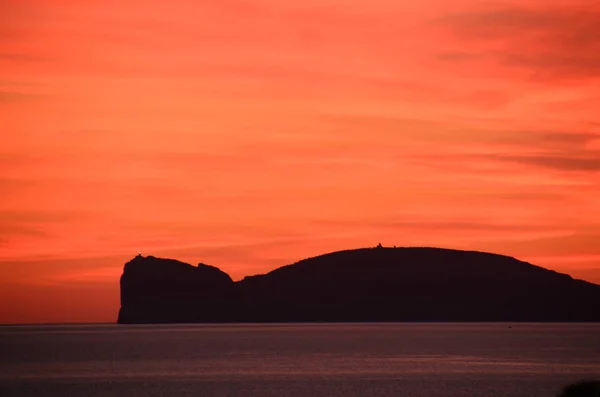 Západ slunce v capo caccia — Stock fotografie