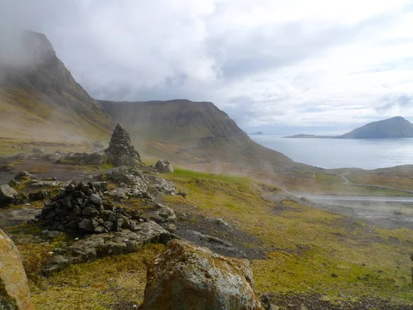 Mjorkadalur Faroe Adaları Sis Vadisi — Stok fotoğraf