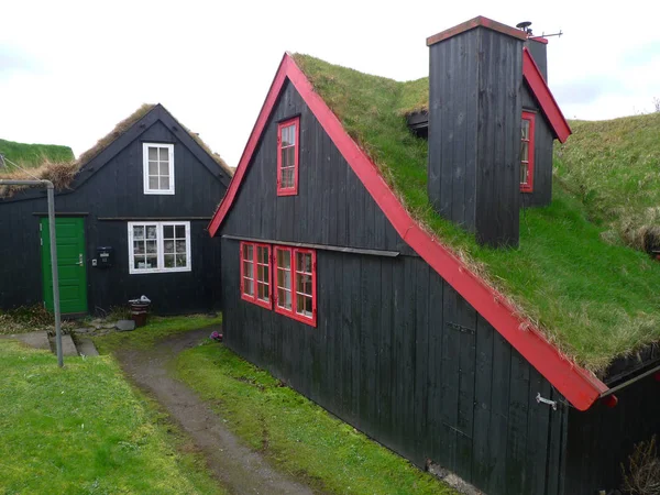 Здания Torshavn Старый Город Фарерские Острова — стоковое фото
