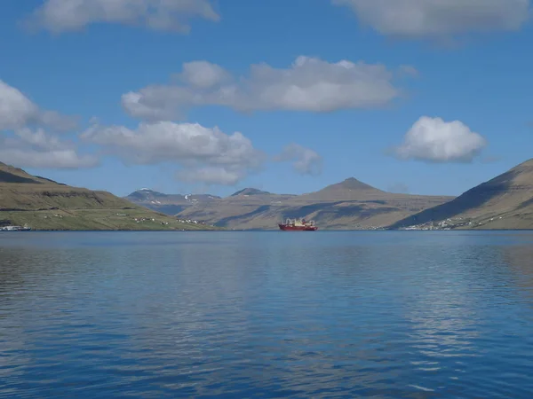 Kollafjordur Manzarası Faroe Adaları — Stok fotoğraf