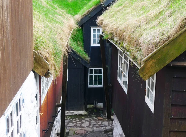 Edifici Torshavn Centro Storico Isole Faroe Fotografia Stock