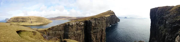 Oceanside Come Leitisvatn Isole Faroe — Foto Stock