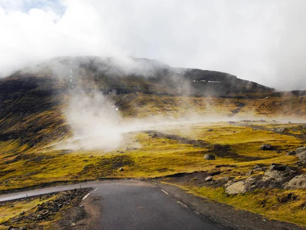 Mjorkadalur Vale Nevoeiro Nas Ilhas Faroé — Fotografia de Stock