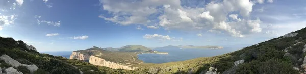 Πανοραμική Θέα Στο Capo Caccia Alghero Sardinia Ιταλία — Φωτογραφία Αρχείου