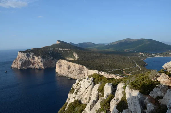 Vista Capo Caccia Alghero Cerdeña Italia — Foto de Stock