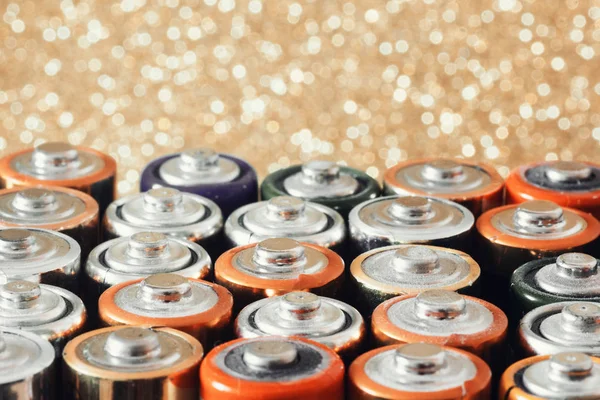 Många olika batterier. — Stockfoto