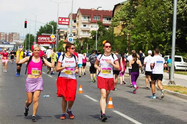 스코페 10000 등록된 스코페 마라톤에 2018 스코페 마케도니아 — 스톡 사진