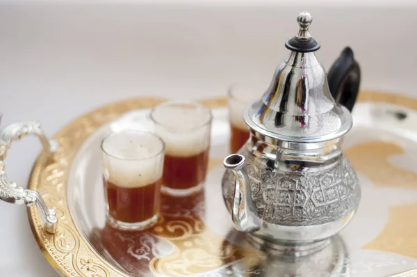 Moroccan  traditional tea — Stock Photo, Image