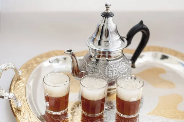 Chá verde saharaui tradicional — Fotografia de Stock