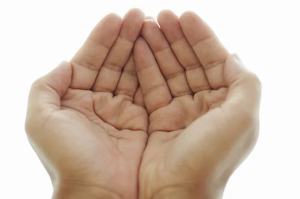 Hands cupped together — Stock Photo, Image