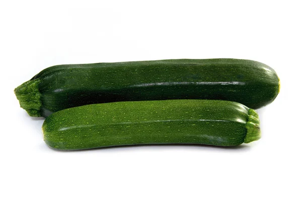 Zwei grüne Zucchini Stockfoto