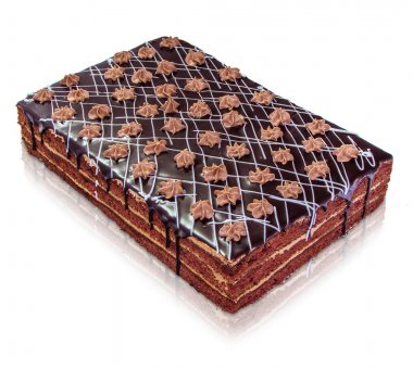 Kremalı çikolatalı pasta.