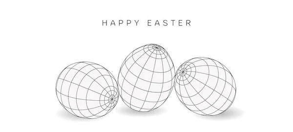 Abstract easter eggs. Low poly style design.
