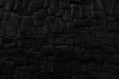 Odun kömürü dokusu. Yanmış ağaç. Siyah kömür arka plan