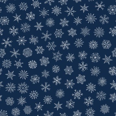 Noel sorunsuz doodle desen kar taneleri ile